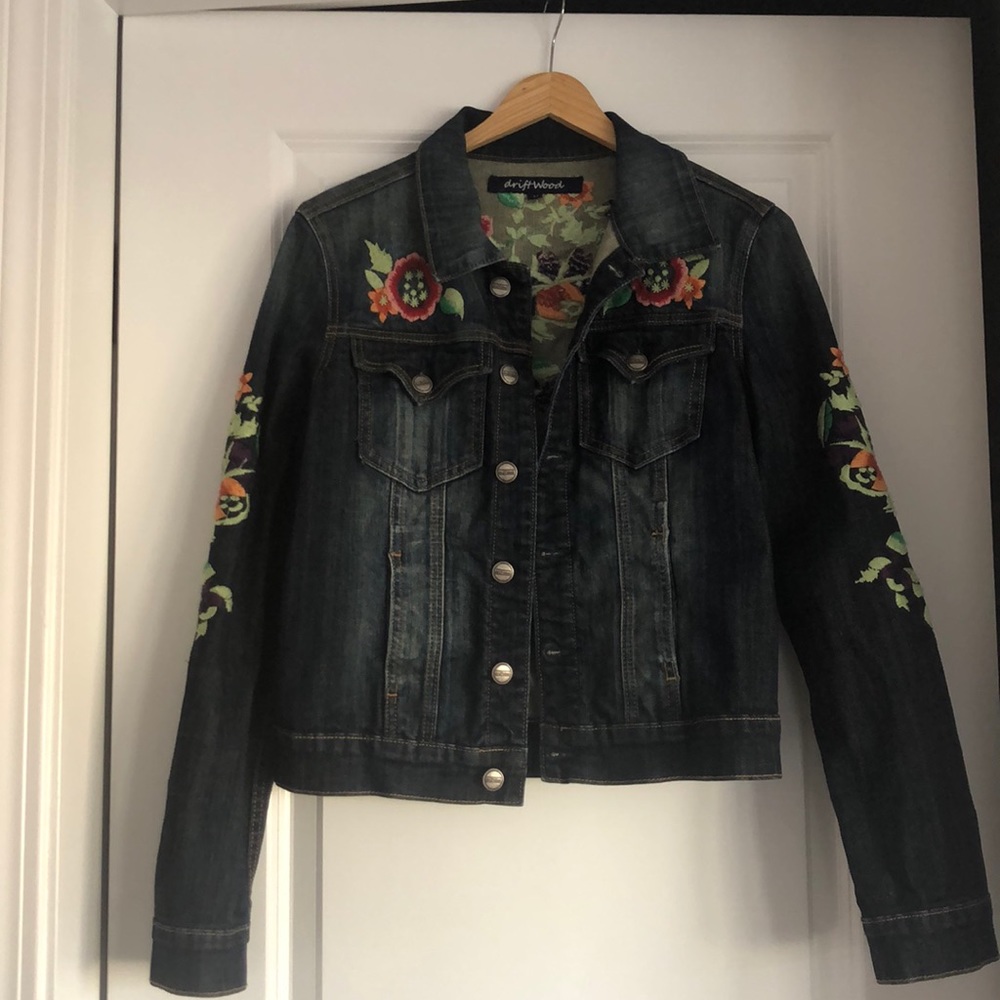 Driftwood Denim Embroidered Jacket